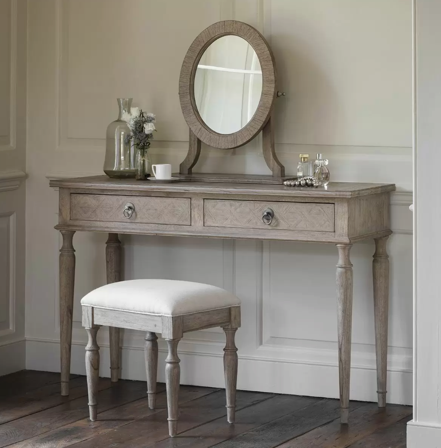 Mia 2 Drawer Dressing Table Natural Wood – Lush Interiors