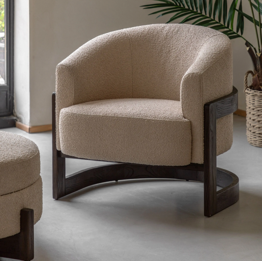 Carvela Cream Armchair | Lush Interiors