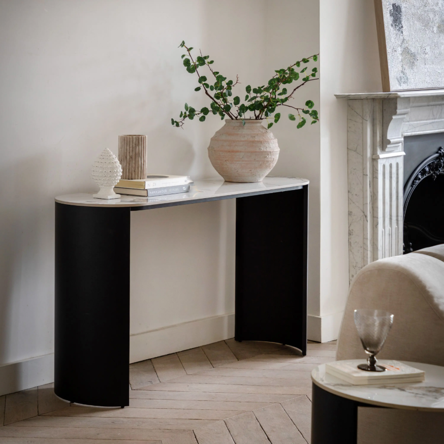 Marzio Stone Effect Console Table – Lush Interiors