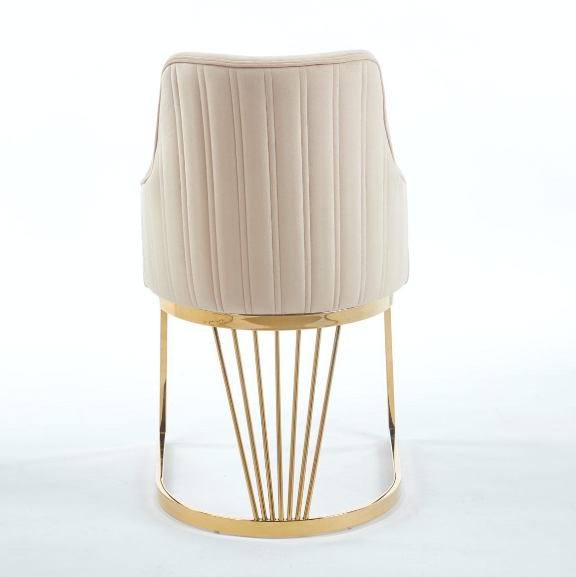 Lanvin Cream Gold Velvet Dining Chair – Lush Interiors
