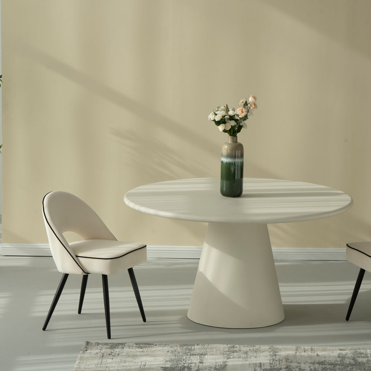 (pre-order) Mason Cream Velvet Dining Chair – Lush Interiors