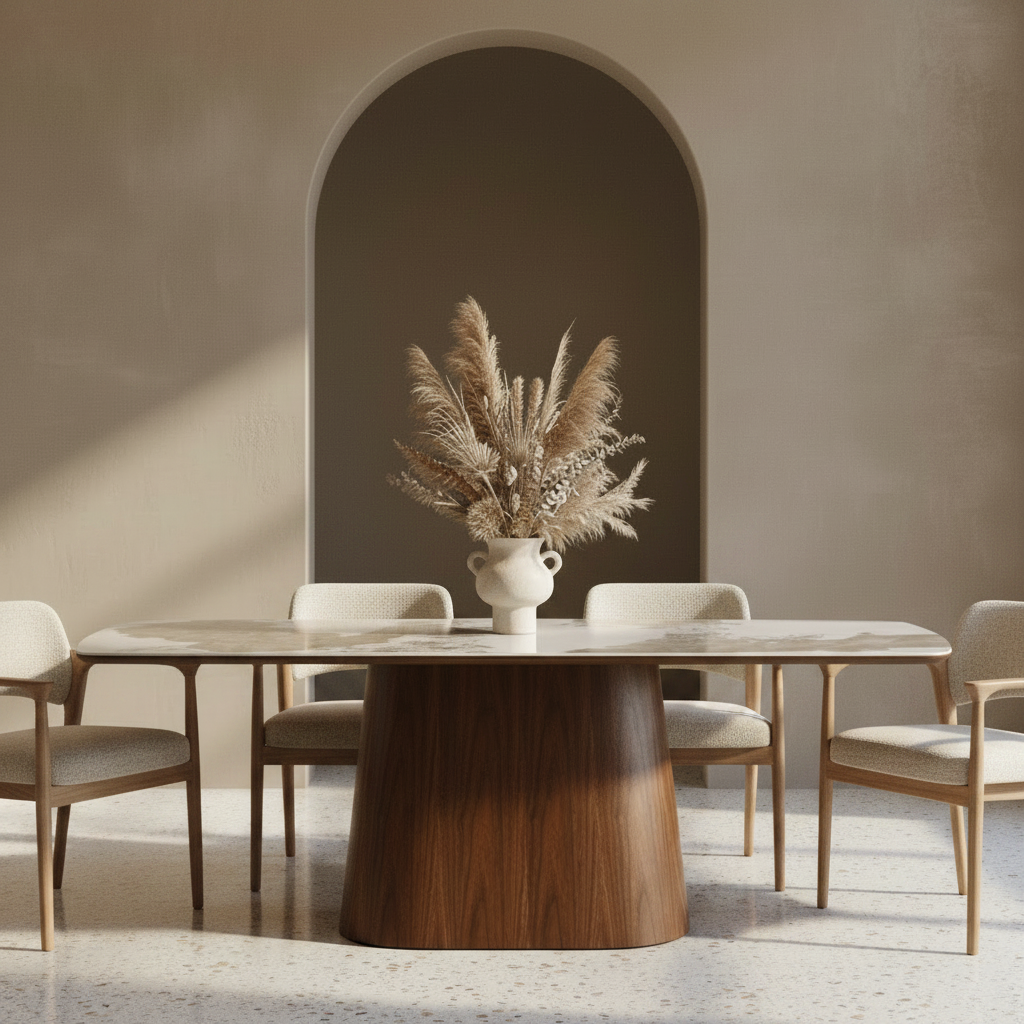 Eton Walnut Ceramic Dining Table | 160cm & 200cm | Lush Interiors