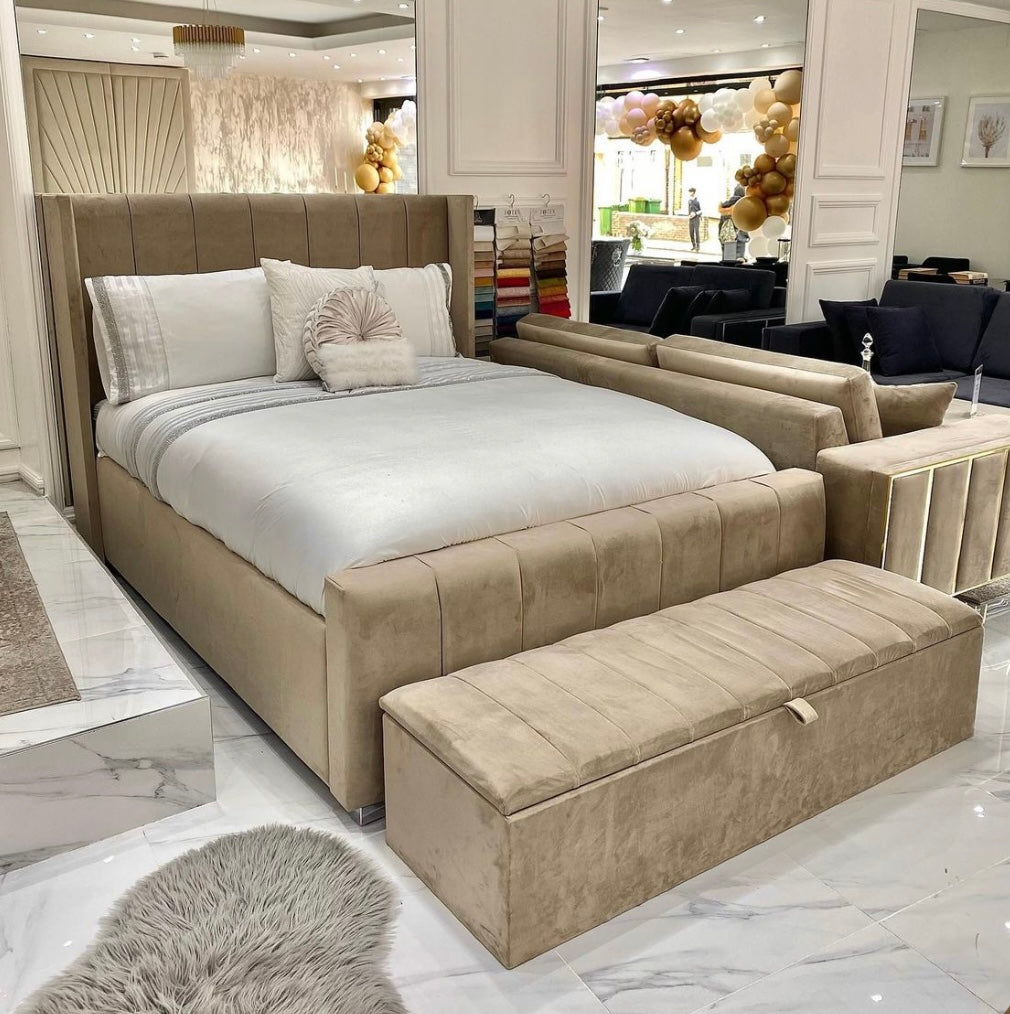 EVA BESPOKE VELVET STORAGE BOX/OTTOMAN – Lush Interiors