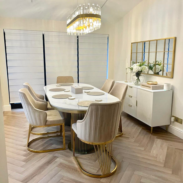 Luca Marble Table & Lanvin Chair Set