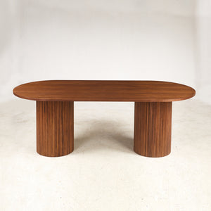 Luna Oval Dining Table Walnut