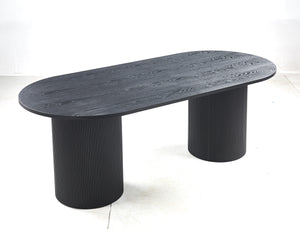 Luna Black Oval Dining Table