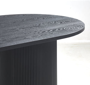Luna Black Oval Dining Table | 180cm & 220cm – Lush Interiors