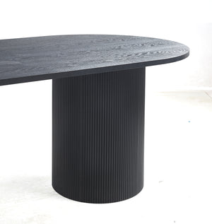 Luna Black Oval Dining Table