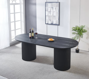 Luna Black Oval Dining Table