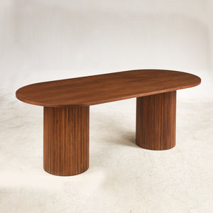Luna Oval Dining Table Walnut