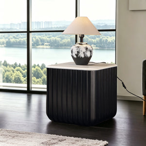 Vinci Marble Side Table Black