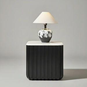 Vinci Marble Side Table Black