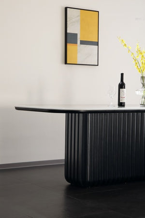 Vinci Marble Dining Table Black
