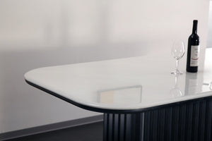 Vinci Marble Dining Table Black