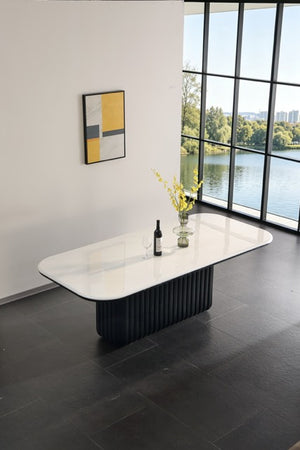 Vinci Marble Dining Table Black