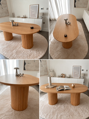 Luna Oval Dining Table Solid Oak