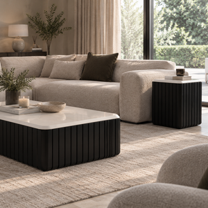 Vinci Marble Coffee & Side Table Set