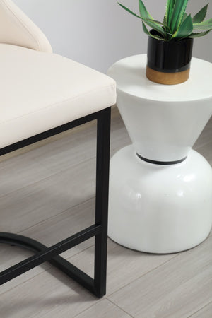 Faith Cream Leather Barstool