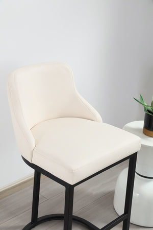 Faith Cream Leather Barstool