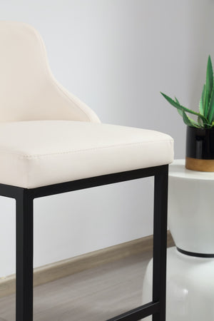 Faith Cream Leather Barstool