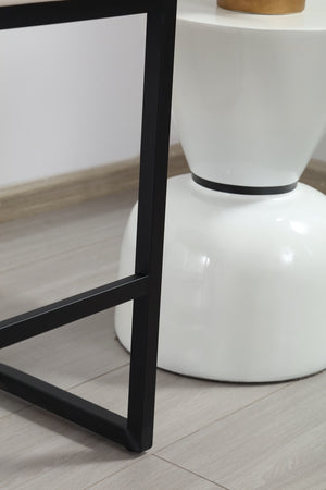 Faith Cream Leather Barstool