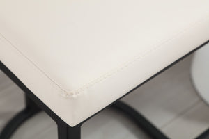 Faith Cream Leather Barstool