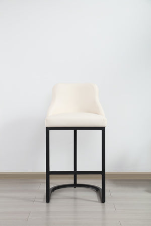 Faith Cream Leather Barstool