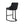 Faith Black Leather Barstool