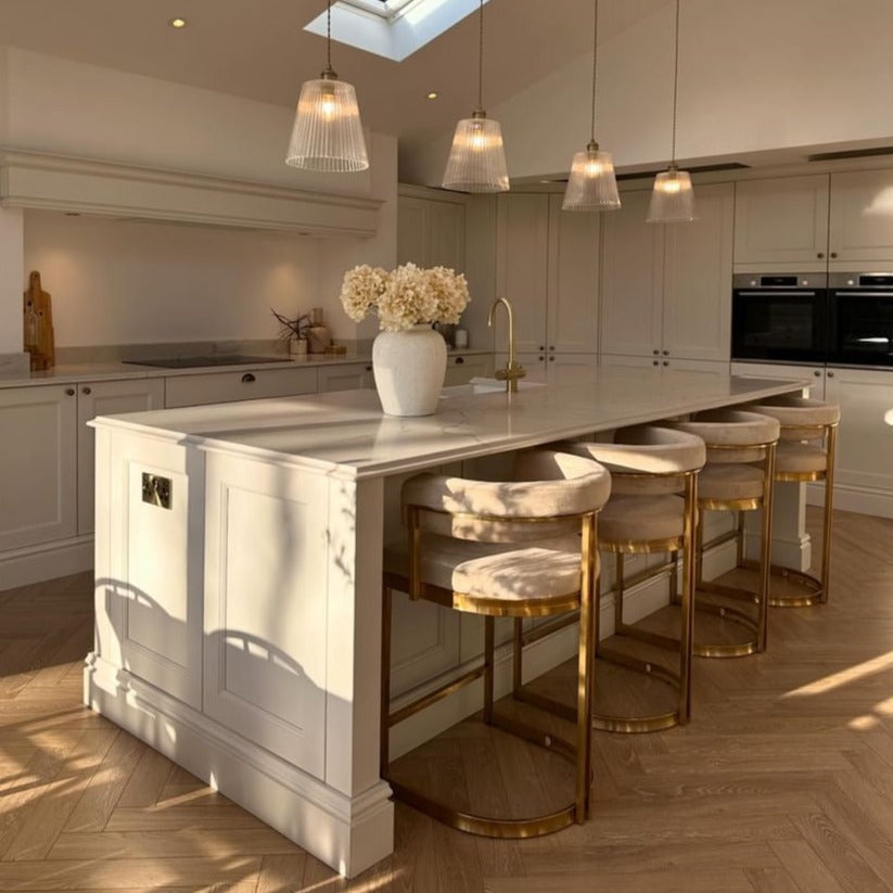 Modern Kitchen Luxury Bar Stools Uk Sandro Velvet Barstool Cream