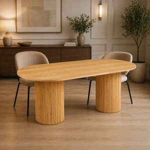 Luna Oval Dining Table Solid Oak