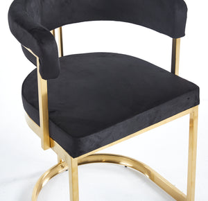 Sandro Velvet Dining Chair Black & Gold