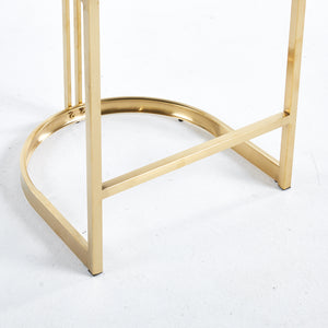 Sandro Velvet Barstool Black & Gold