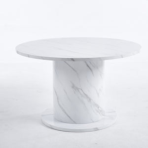 Olivia Marble Effect Round Dining Table
