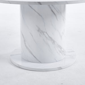 Olivia Marble Effect Round Dining Table