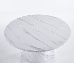 Olivia Marble Effect Round Dining Table