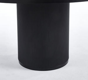 Luna Black Round Dining Table
