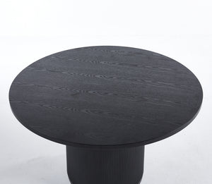 Luna Black Round Dining Table