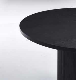 Luna Black Round Dining Table