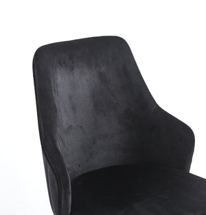 Lanvin Black & Gold Velvet Dining Chair