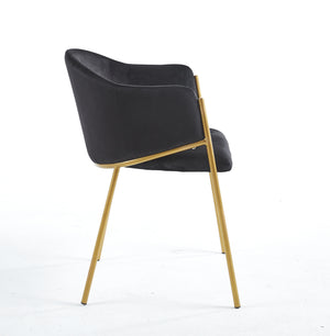 Jobi Black Velvet Dining Chair