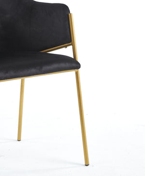Jobi Black Velvet Dining Chair