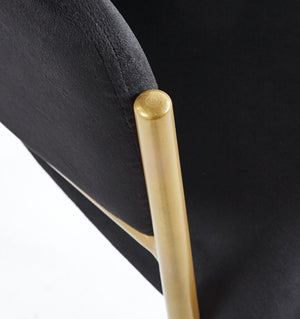Jobi Black Velvet Dining Chair