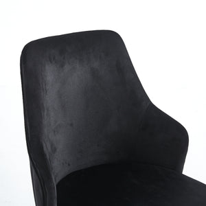 Lanvin Black & Silver Velvet Dining Chair