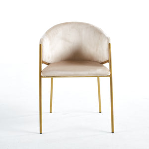 Jobi Cream Velvet Dining Chair