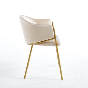 Jobi Cream Velvet Dining Chair