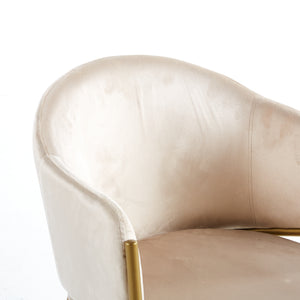 Jobi Cream Velvet Dining Chair