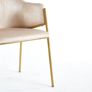 Jobi Cream Velvet Dining Chair