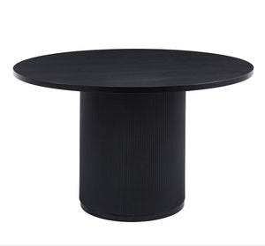 Luna Black Round Dining Table
