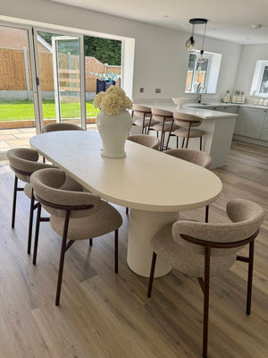Cloud Micro Cement Dining Table and Soho Dining Chair Set