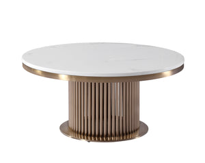 Pre-Order: Luca White & Gold Marble Coffee Table